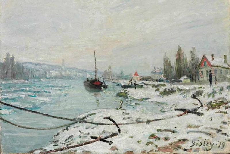 Alfred Sisley Effect of Snow at Saint Cloud oil painting image